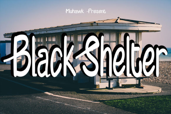 Black Shelter: A Playful Display Font for Handmade Labels & Printables