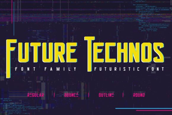 Future Technos: A Bold Display Font for Digital Branding