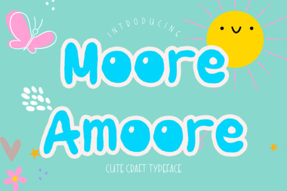 Moore Amoore: A Playful Display Font That Feels Like Sunshine