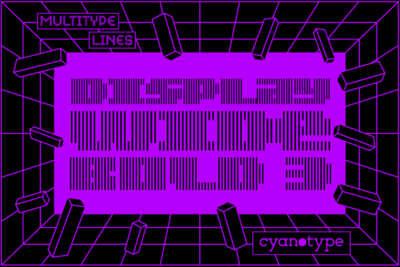 MultiType Lines Display Wide Bold 3: A Pixel-Driven Display Typeface for Digital Impact