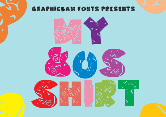 My 80 s Shirt: A Playful Display Font for Retro Branding
